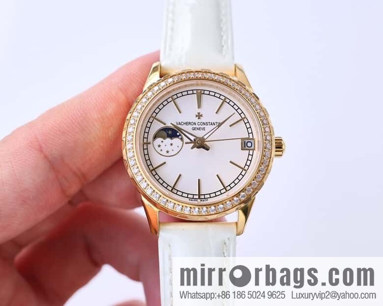 Vacheron Constantin-Vacheron Constantin Ladies Jewelry Series 9-character Sun, Moon and Stars Function Mother-of-Pearl Dial Fashion Women's Watch