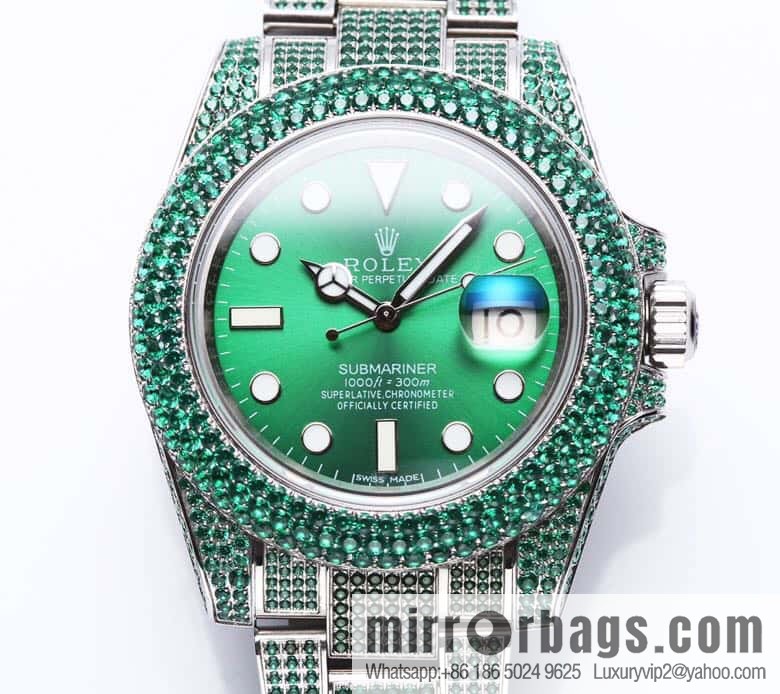 Rolex Gypsy Watch Submariner Dense Diamond Special 3135 Automatic Blue Oil Silk Movement Watch