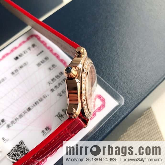 High-end hard goods Chopard HAPPY DIAMONDS happy diamond series natural pearl shell dial case inlaid with 38 VS1.8 South African natural real diamonds ETA-955.112 for original movement watch
