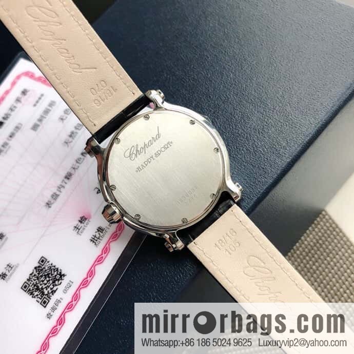 High-end hard goods Chopard HAPPY DIAMONDS happy diamond series natural pearl shell dial case inlaid with 38 VS1.8 South African natural real diamonds ETA-955.112 for original movement watch