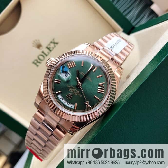 Rolex log type, the whole body is wrapped in 18k gold, the watch diameter is 41mm, and the original Swiss eta-2836 movement watch is loaded.