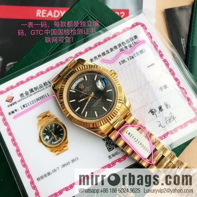 Rolex log type, the whole body is wrapped in 18k gold, the watch diameter is 41mm, and the original Swiss eta-2836 movement watch is loaded.