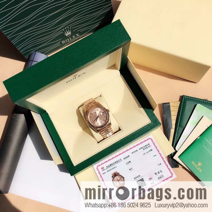 Rolex log type, the whole body is wrapped in 18k gold, the watch diameter is 41mm, and the original Swiss eta-2836 movement watch is loaded.