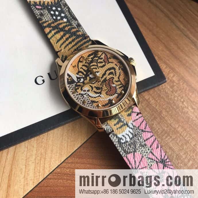 New Gucci Original Gucci, original order~ Gucci G-Timeless original Swiss quartz movement neutral watch tiger surface~ 37mm diameter