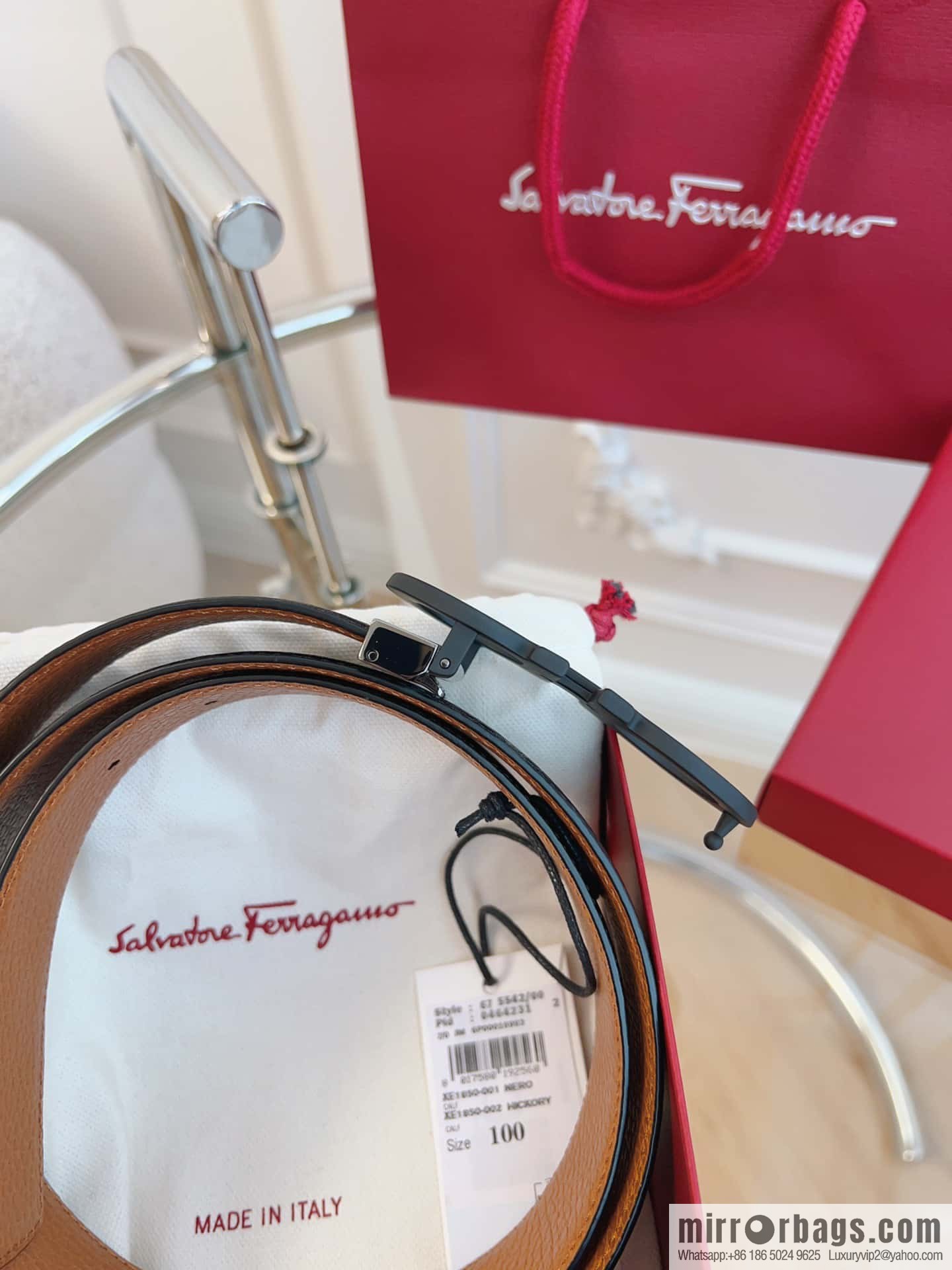 Ferragamo 🅿 Original Leather Purchasing Grade 3.5cm Precision Brass Hardware Belt