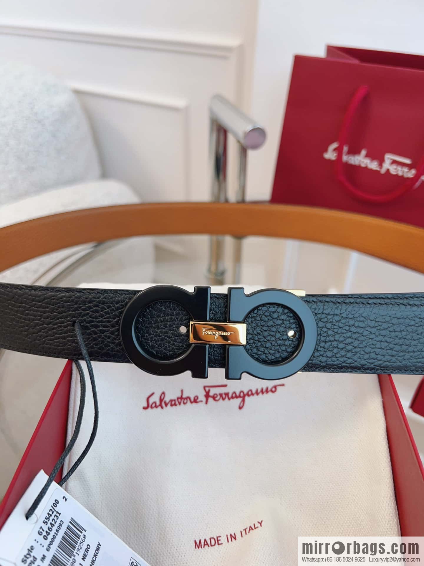 Ferragamo 🅿 Original Leather Purchasing Grade 3.5cm Precision Brass Hardware Belt