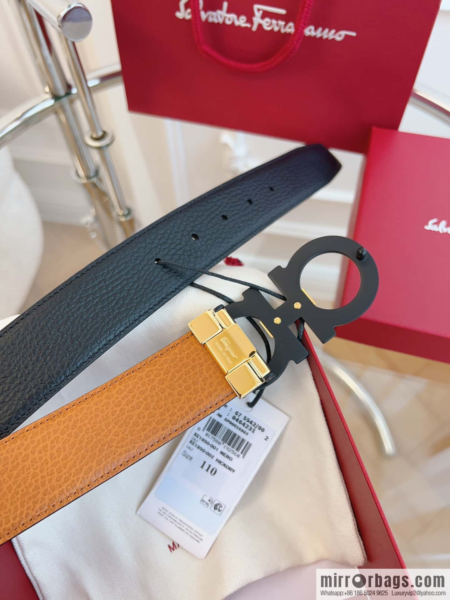 Ferragamo 🅿 Original Leather Purchasing Grade 3.5cm Precision Brass Hardware Belt