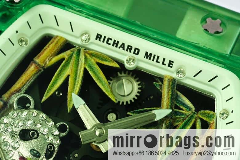 RICHARD MILLE Panda Eats Golden Bamboo, Crystal RM26-01 Tourbillon Watch