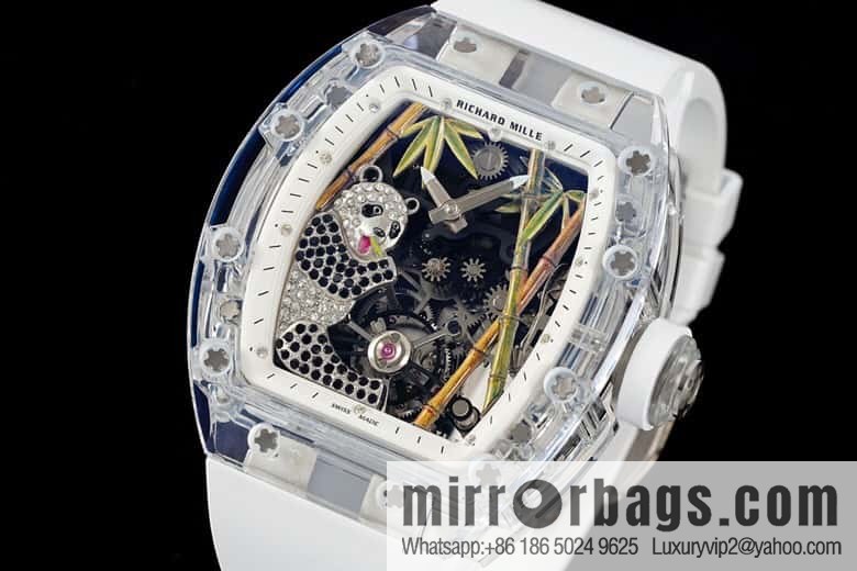 RICHARD MILLE Panda Eats Golden Bamboo, Crystal RM26-01 Tourbillon Watch