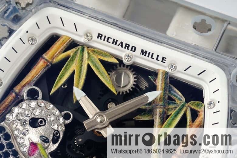 RICHARD MILLE Panda Eats Golden Bamboo, Crystal RM26-01 Tourbillon Watch