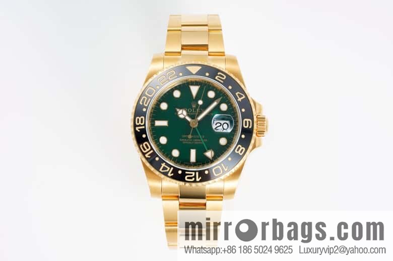 Rolex GMT Greenwich gold-coated one-piece Cal.3186 movement watch