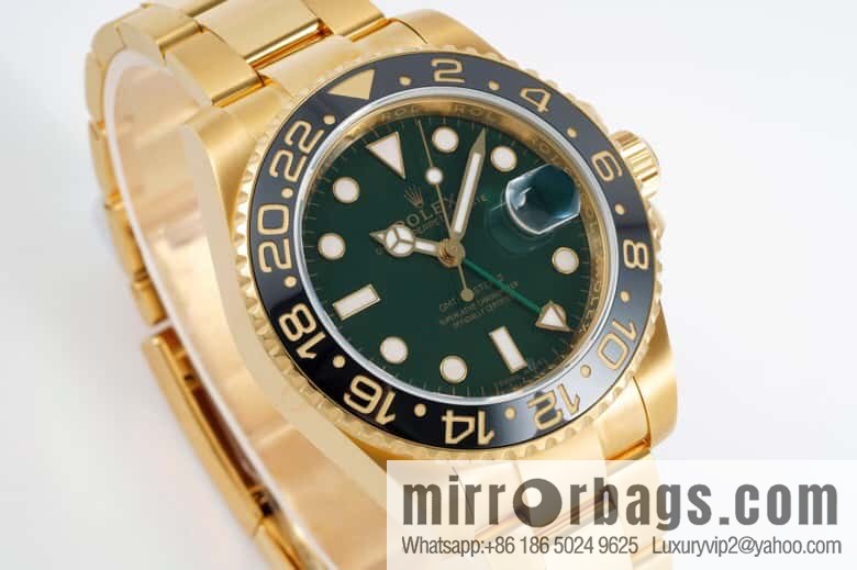 Rolex GMT Greenwich gold-coated one-piece Cal.3186 movement watch