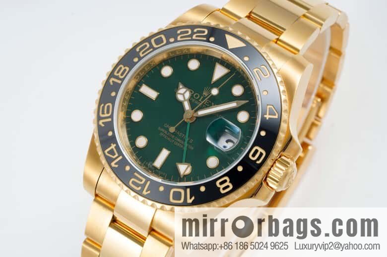 Rolex GMT Greenwich gold-coated one-piece Cal.3186 movement watch