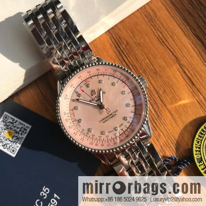 Original Breitling Aviation Chronograph Automatic Swiss Original SW200 Movement Watch Women's Exquisite and Elegant
