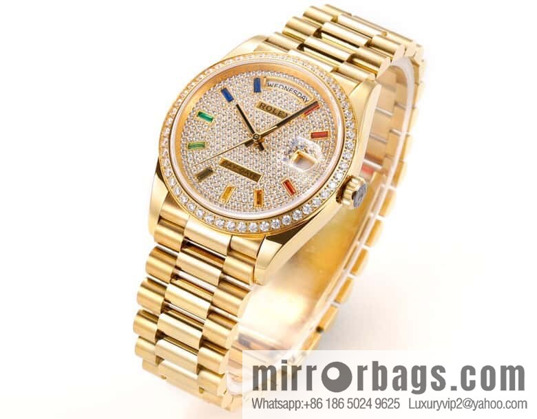 RA. Factory shocked the release of ROLEX Rolex 36mmDD gem plate series watch 128238