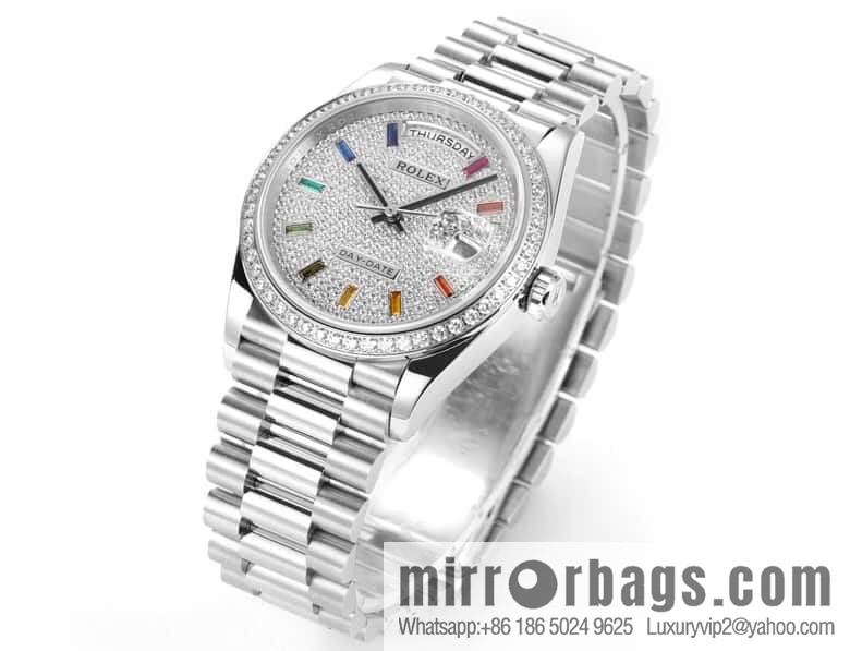 RA. Factory shocked the release of ROLEX Rolex 36mmDD gem plate series watch 128238
