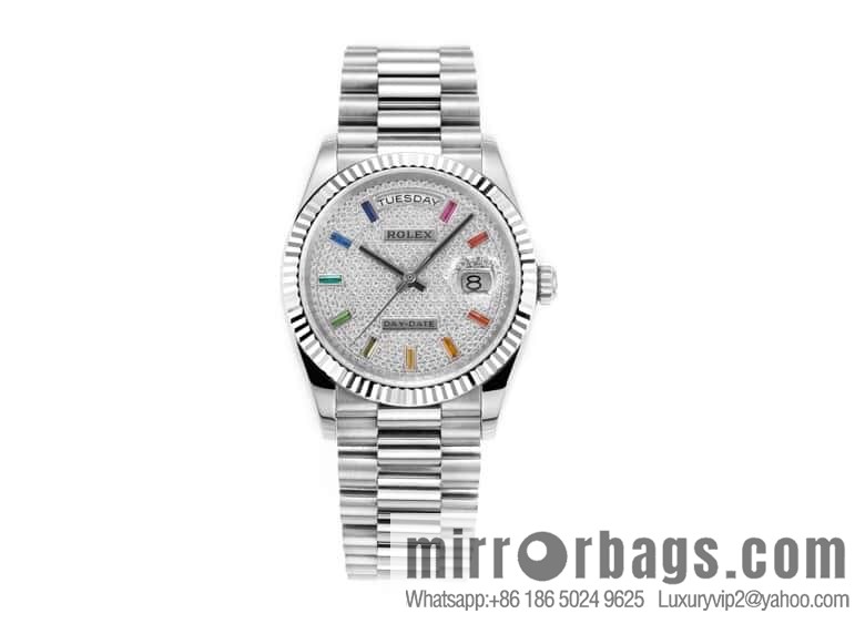 RA. Factory shocked the release of ROLEX Rolex 36mmDD gem plate series watch 128238