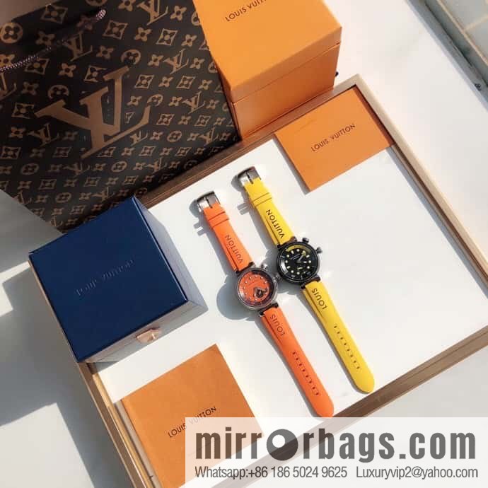 Original LV - TAMBOUR series LV mechanical watch QA172A TAMBOUR STREET DIVER stainless steel automatic watch, 44mm