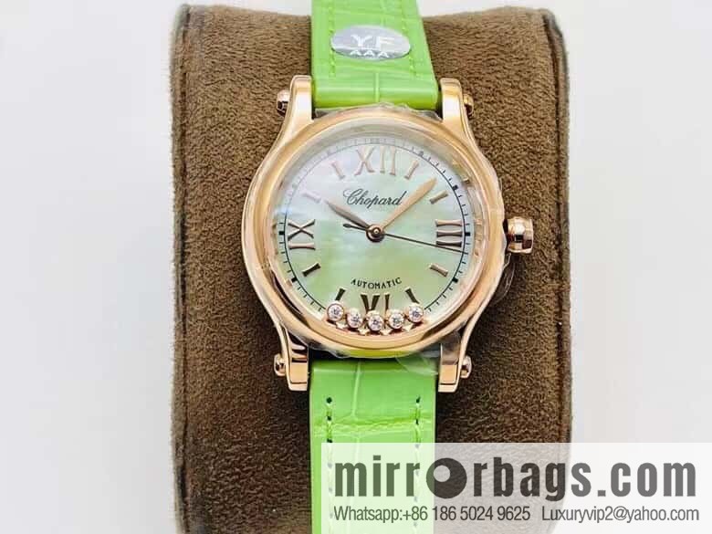 [YF Factory2023 wall crack recommendation, the latest masterpiece] Chopard happy Sports series 274893-5016 (mint green mother shell - pearlescent purple)
