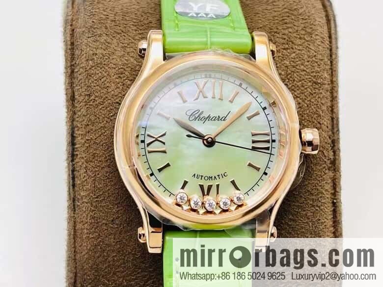 [YF Factory2023 wall crack recommendation, the latest masterpiece] Chopard happy Sports series 274893-5016 (mint green mother shell - pearlescent purple)