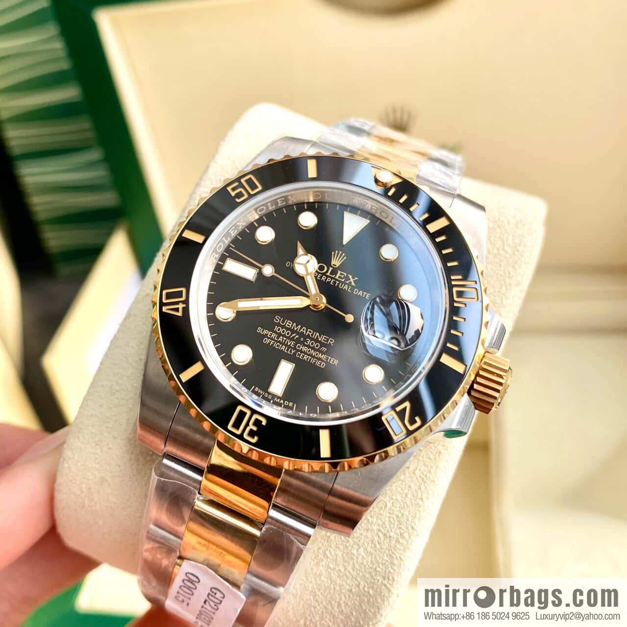 18K gold Rolex Submariner series imported Swiss ETA 2836-2 automatic mechanical movement watch