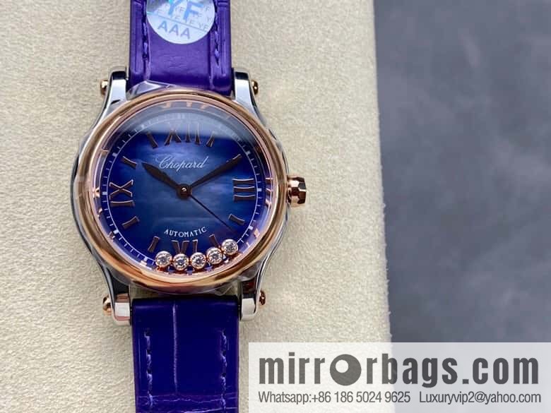 [YF Factory2023 wall crack recommendation, the latest masterpiece] Chopard happy Sports series 274893-5016 (mint green mother shell - pearlescent purple)