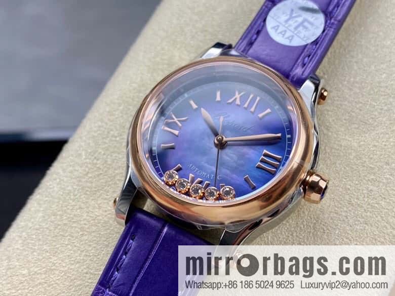 [YF Factory2023 wall crack recommendation, the latest masterpiece] Chopard happy Sports series 274893-5016 (mint green mother shell - pearlescent purple)