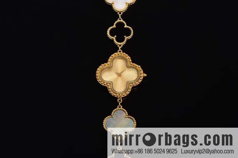 Van Cleef & Arpels -𝐕𝐚𝐧 𝐂𝐥𝐞𝐞𝐟 & 𝐀𝐫𝐩𝐞𝐥𝐬 Alhambra bracelet Swiss quartz watch