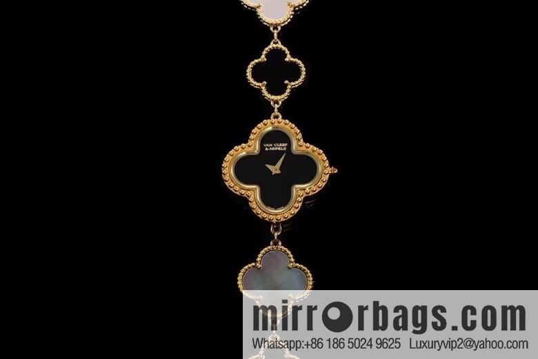 Van Cleef & Arpels -𝐕𝐚𝐧 𝐂𝐥𝐞𝐞𝐟 & 𝐀𝐫𝐩𝐞𝐥𝐬 Alhambra bracelet Swiss quartz watch
