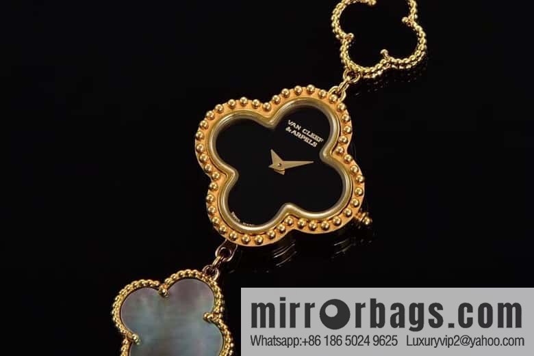 Van Cleef & Arpels -𝐕𝐚𝐧 𝐂𝐥𝐞𝐞𝐟 & 𝐀𝐫𝐩𝐞𝐥𝐬 Alhambra bracelet Swiss quartz watch