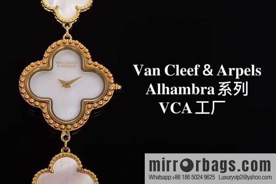 Van Cleef & Arpels -𝐕𝐚𝐧 𝐂𝐥𝐞𝐞𝐟 & 𝐀𝐫𝐩𝐞𝐥𝐬 Alhambra bracelet Swiss quartz watch