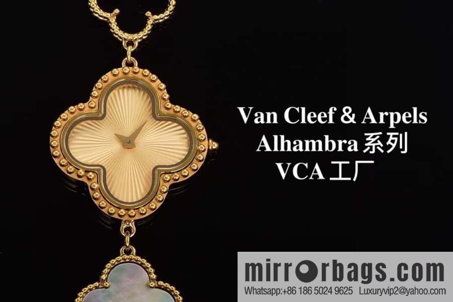 Van Cleef & Arpels -𝐕𝐚𝐧 𝐂𝐥𝐞𝐞𝐟 & 𝐀𝐫𝐩𝐞𝐥𝐬 Alhambra bracelet Swiss quartz watch
