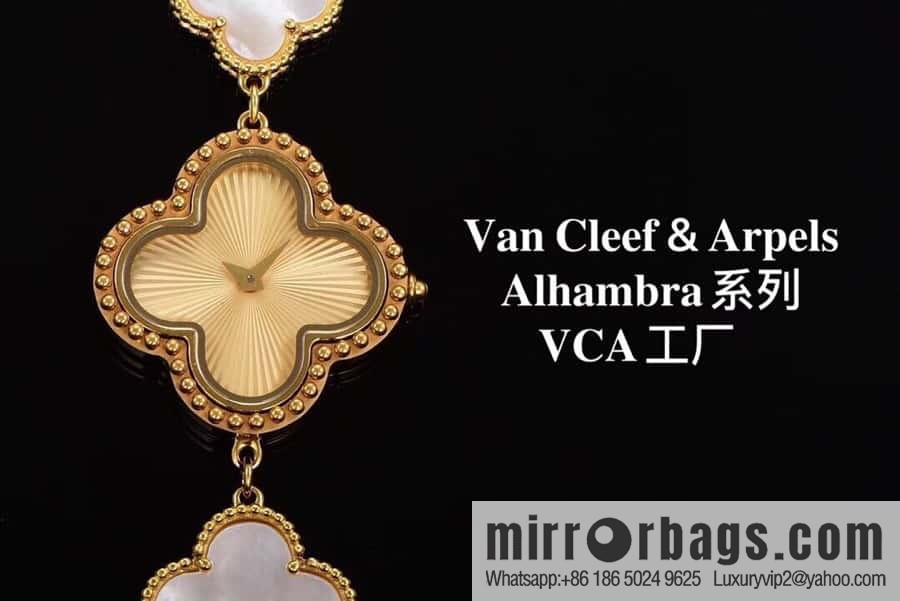 Van Cleef & Arpels -𝐕𝐚𝐧 𝐂𝐥𝐞𝐞𝐟 & 𝐀𝐫𝐩𝐞𝐥𝐬 Alhambra bracelet Swiss quartz watch