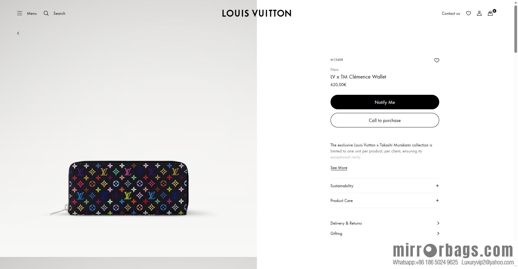 LV M13408 [Official Full Package + 163 Chips] New LVxTM Clemens Wallet