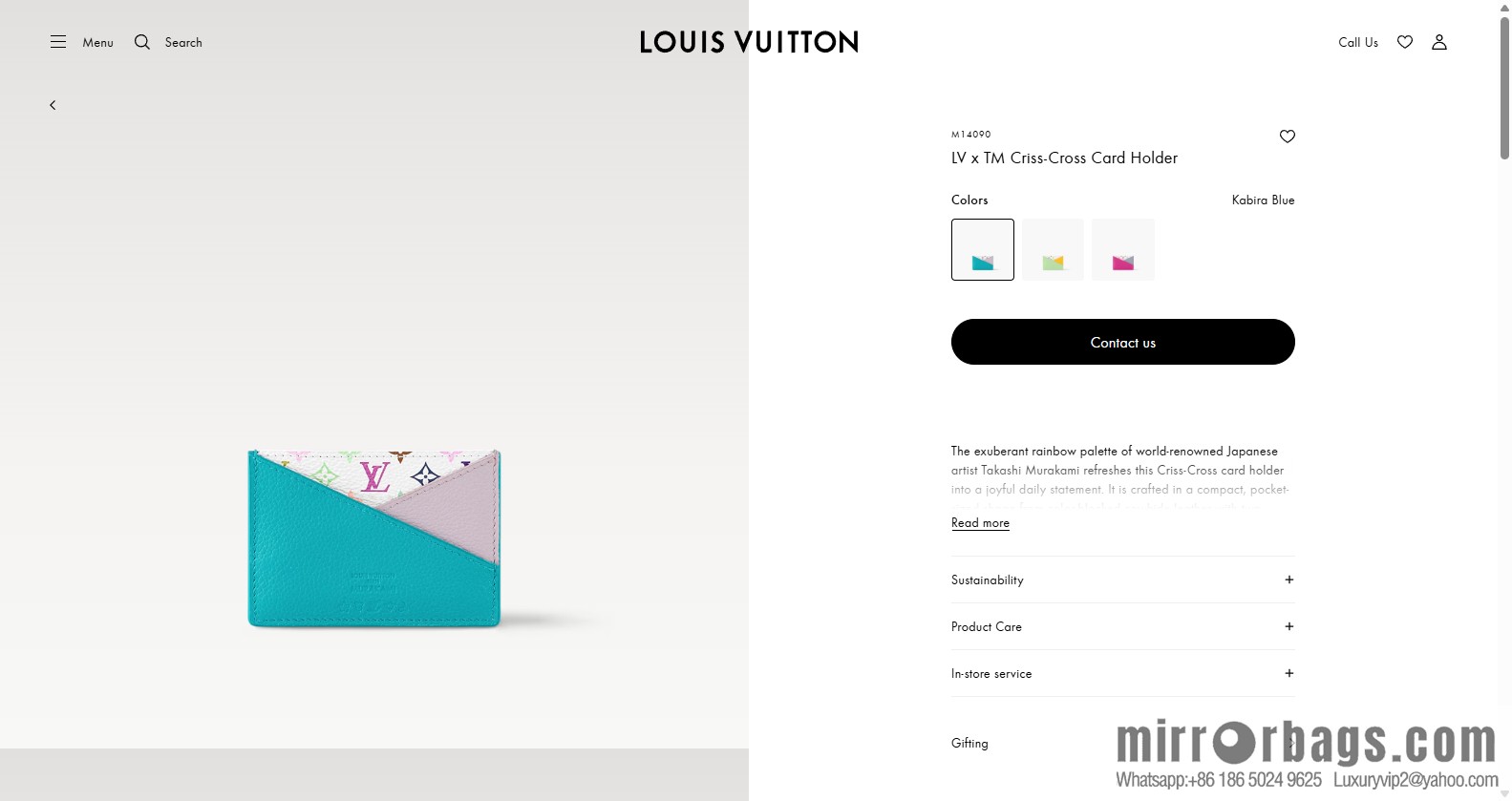 LV M14090 LV x TM Cris-Cross Card Holder