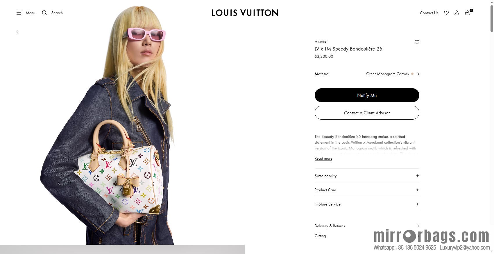 LV M13085 LV x TM Speedy Bandoulière 25