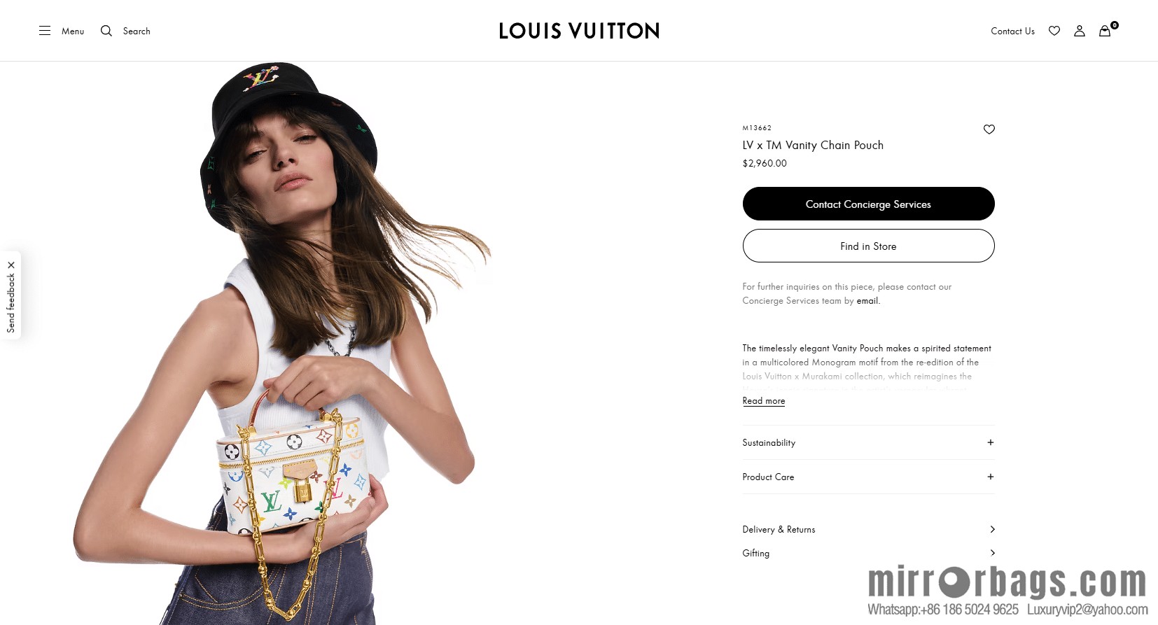 LV M13662 LV x TM Vanity Chain Pouch