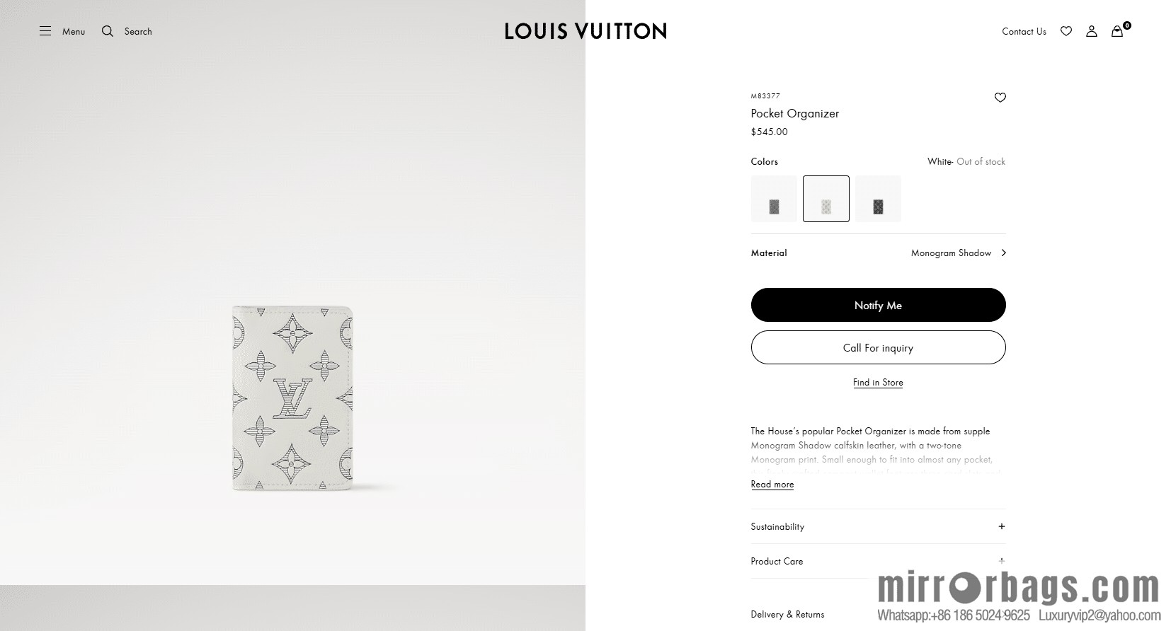 LV pocket wallet M83377 [official chip version]