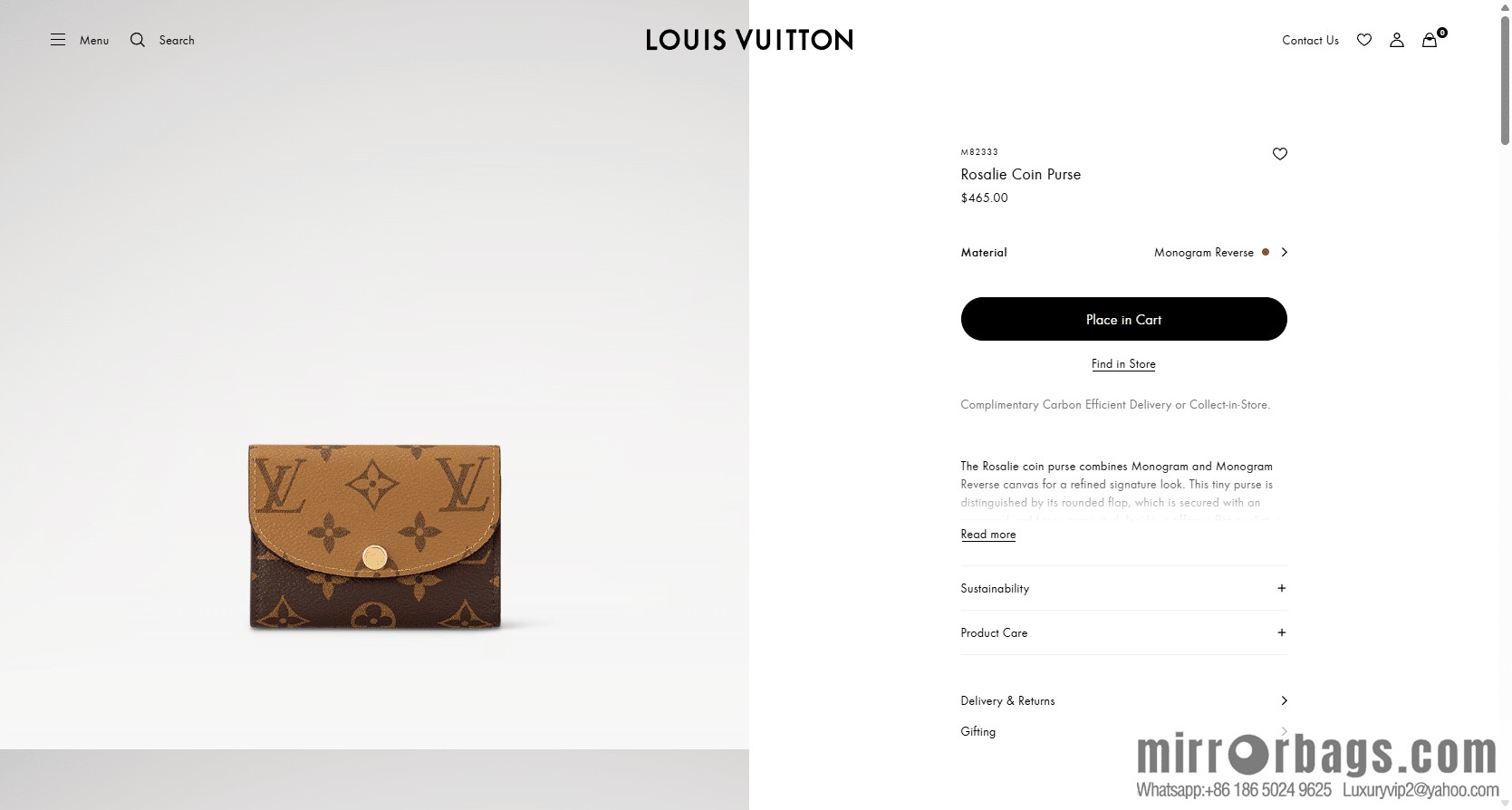 LV Rosalie change bag M82333 [official full chip version]