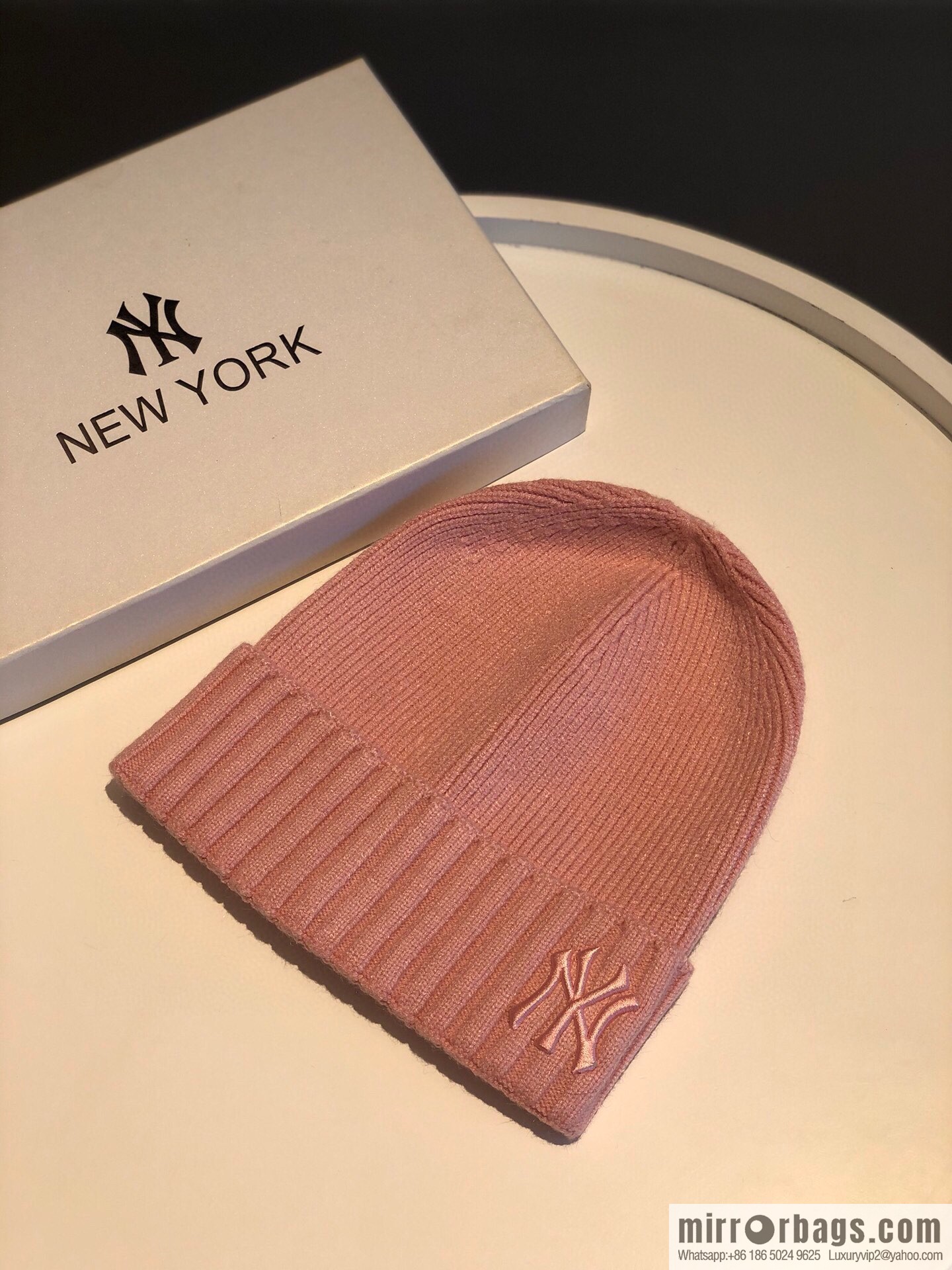 MLB-NY Plush thermal wool knitted hat