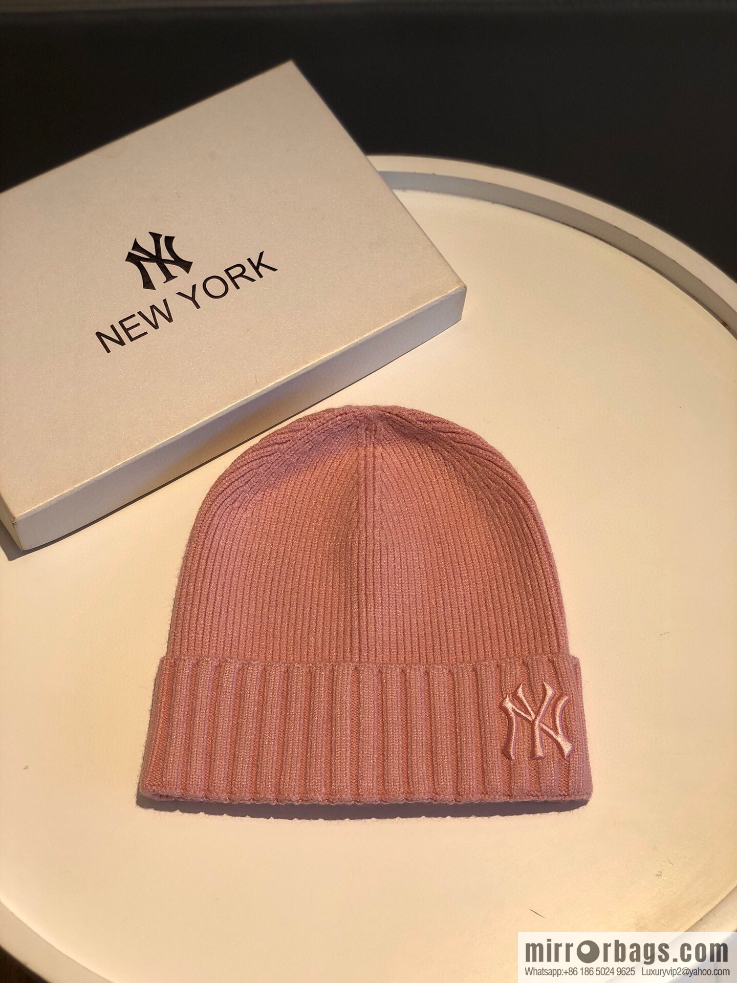 MLB-NY Plush thermal wool knitted hat