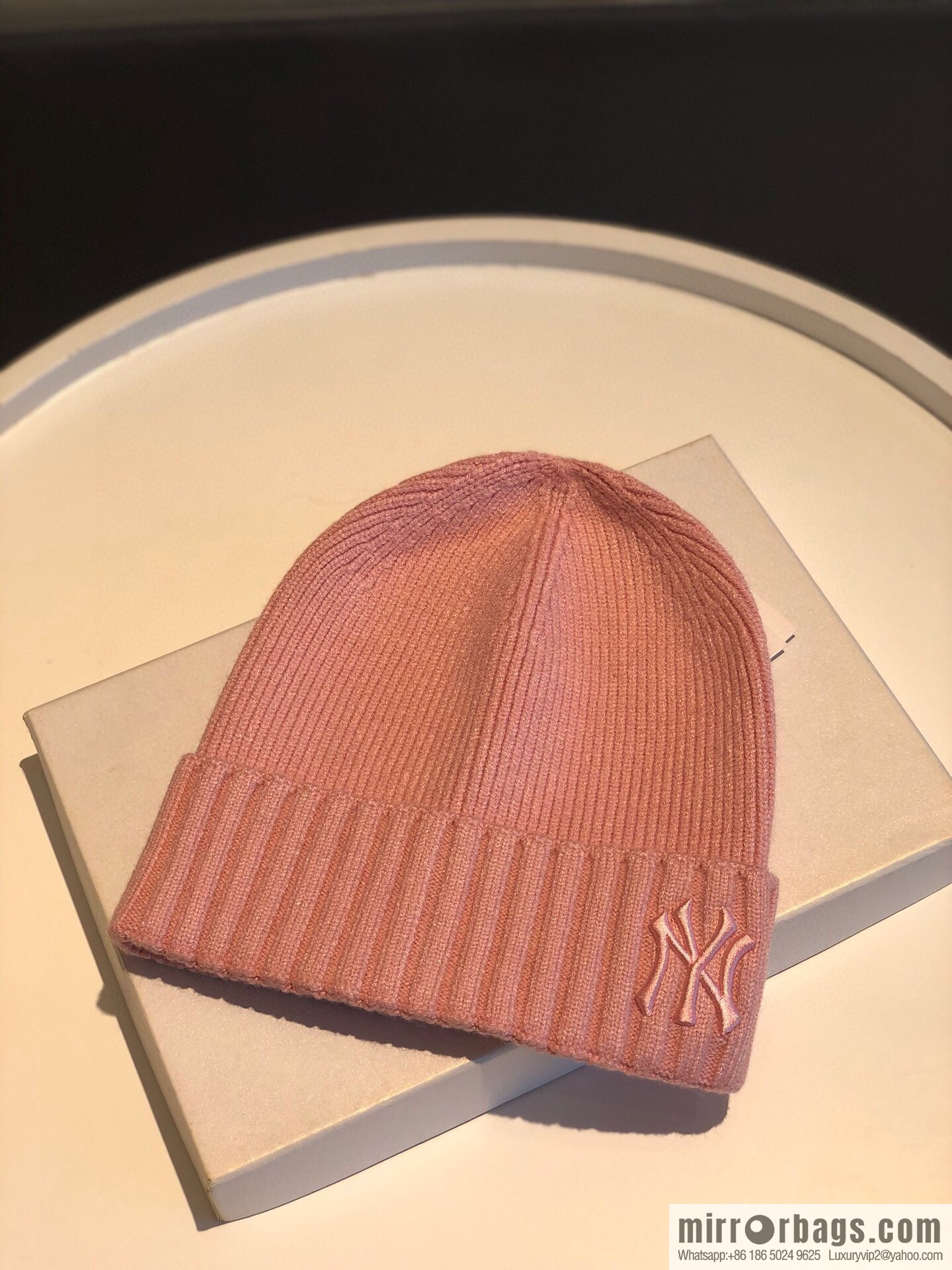 MLB-NY Plush thermal wool knitted hat