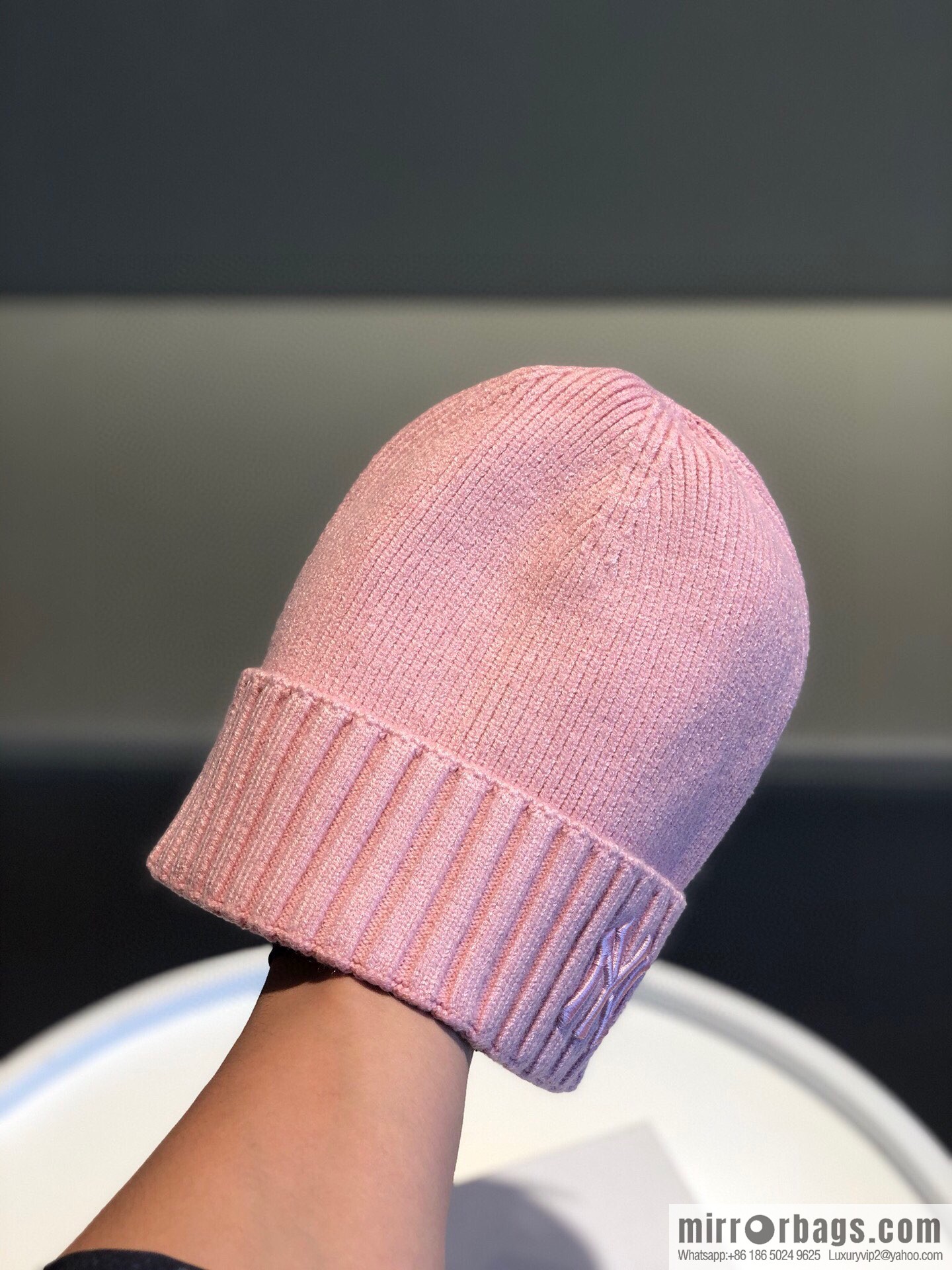 MLB-NY Plush thermal wool knitted hat