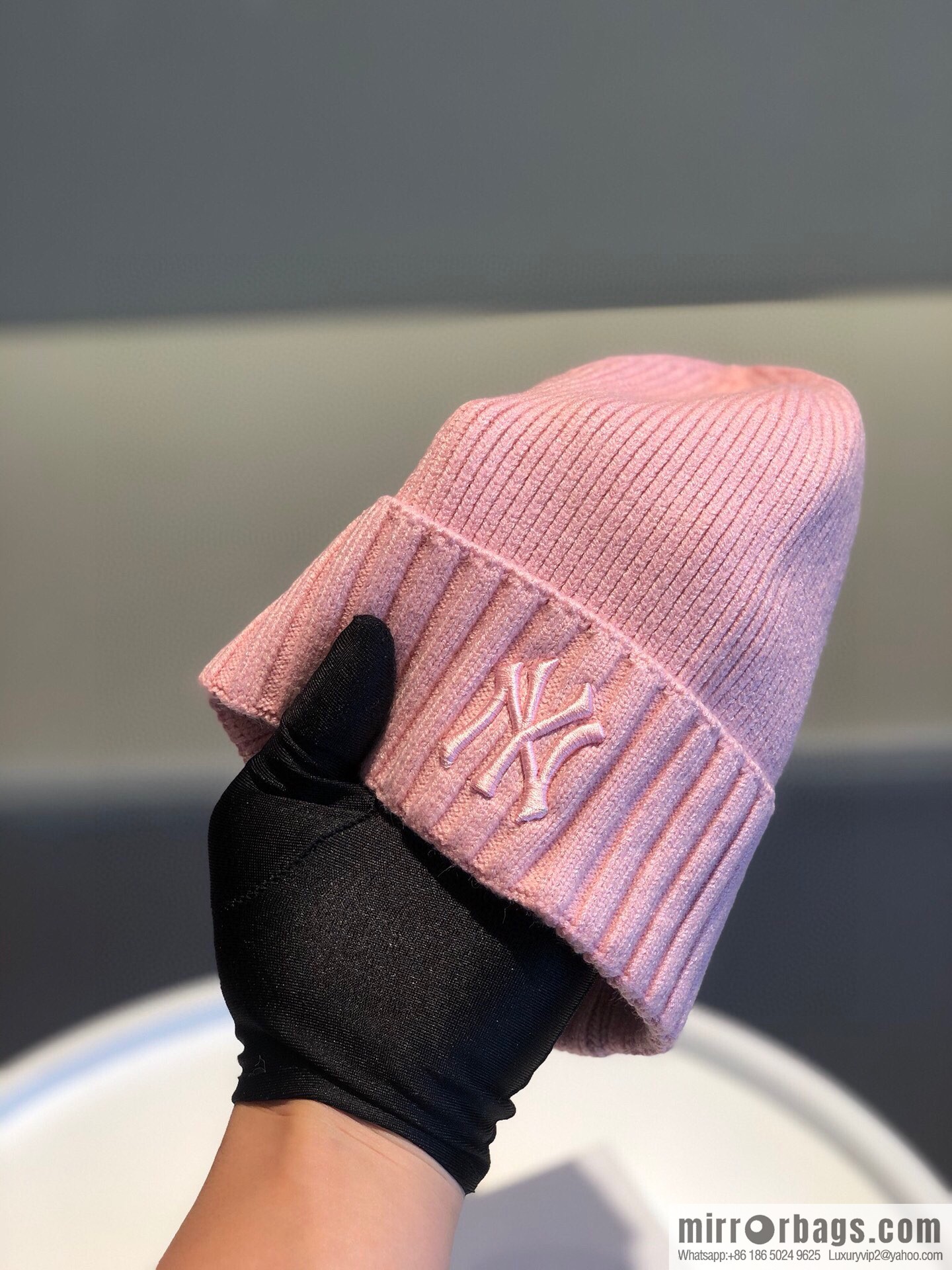 MLB-NY Plush thermal wool knitted hat