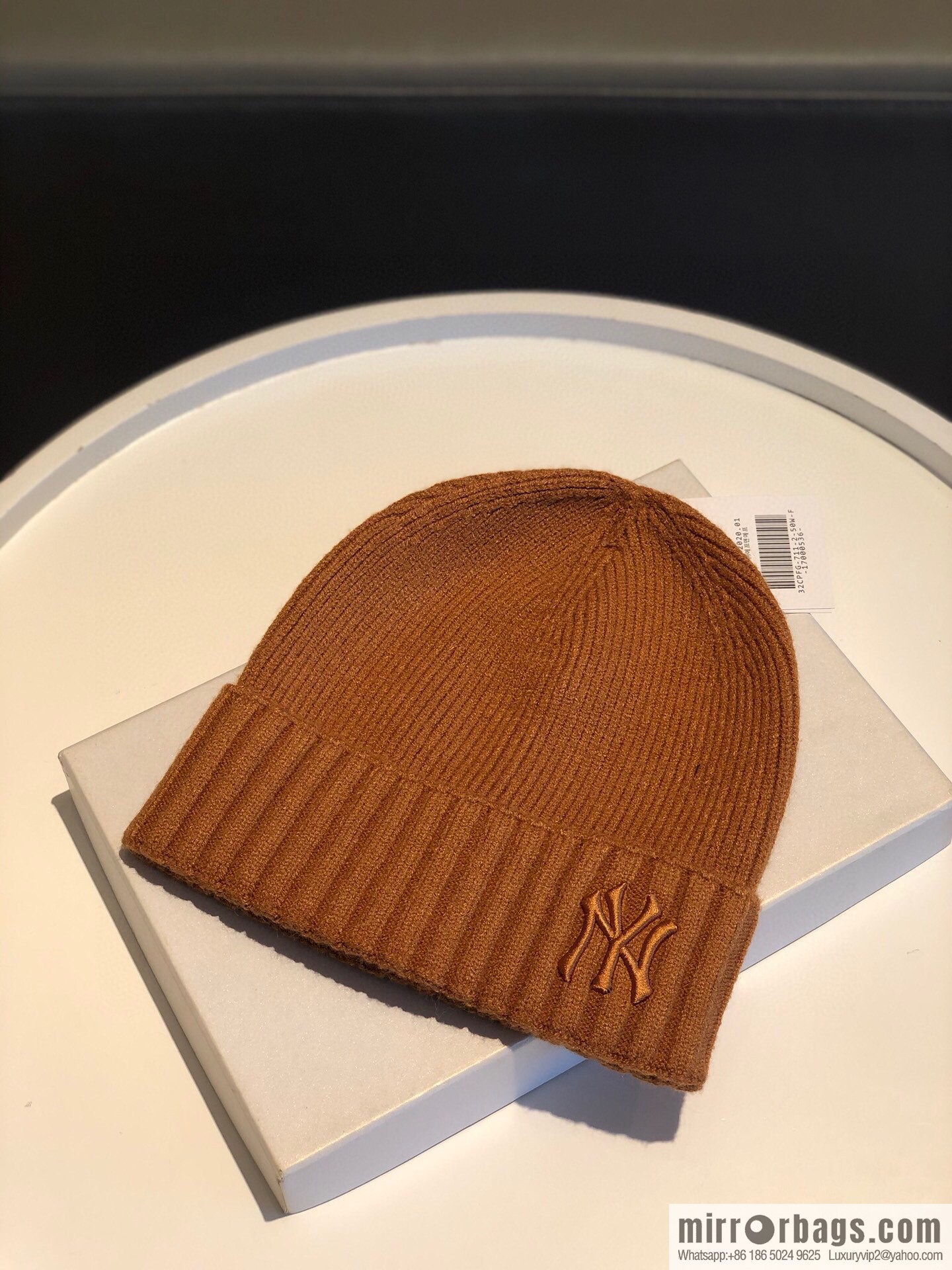 MLB-NY Plush thermal wool knitted hat