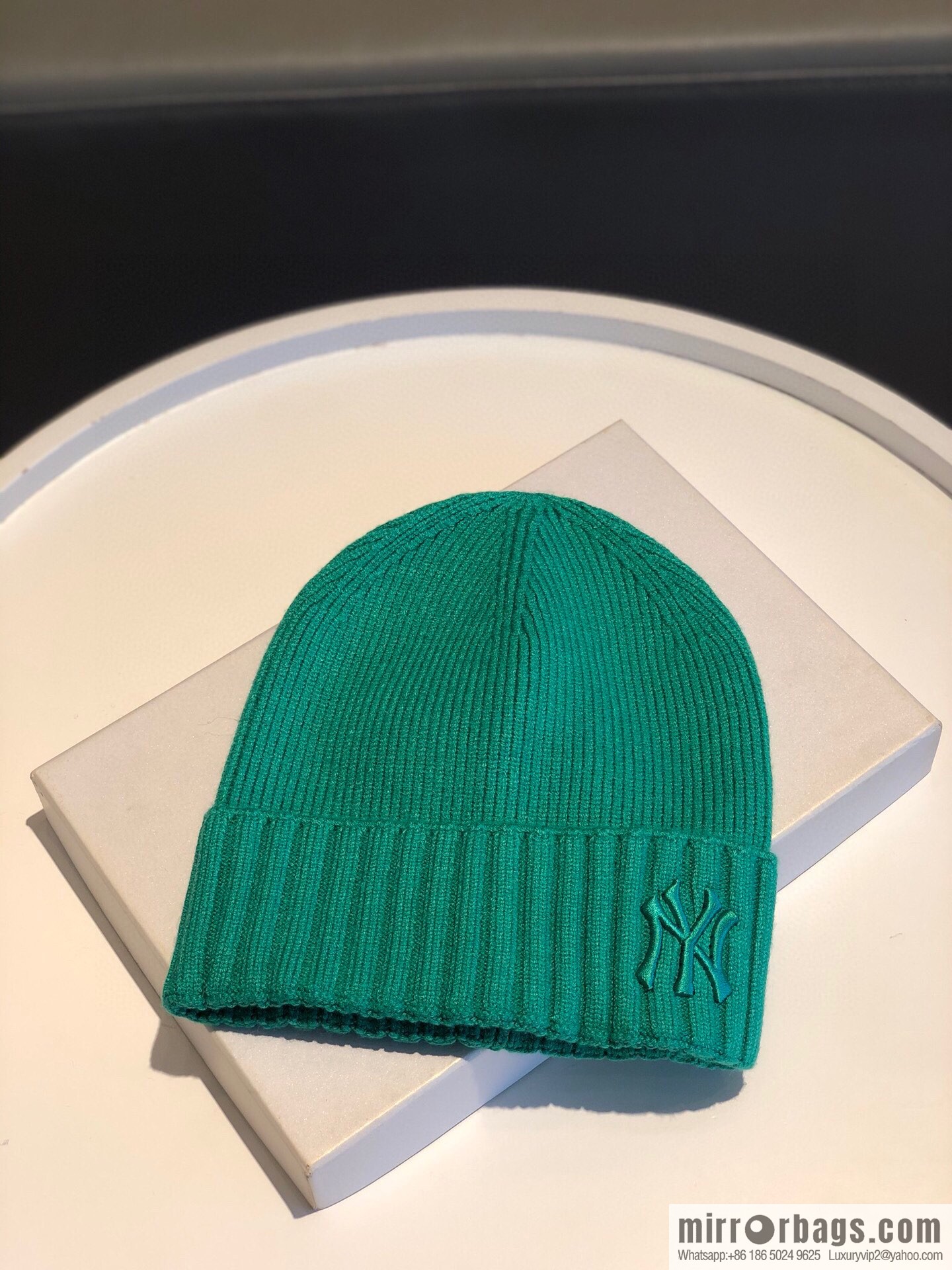 MLB-NY Plush thermal wool knitted hat