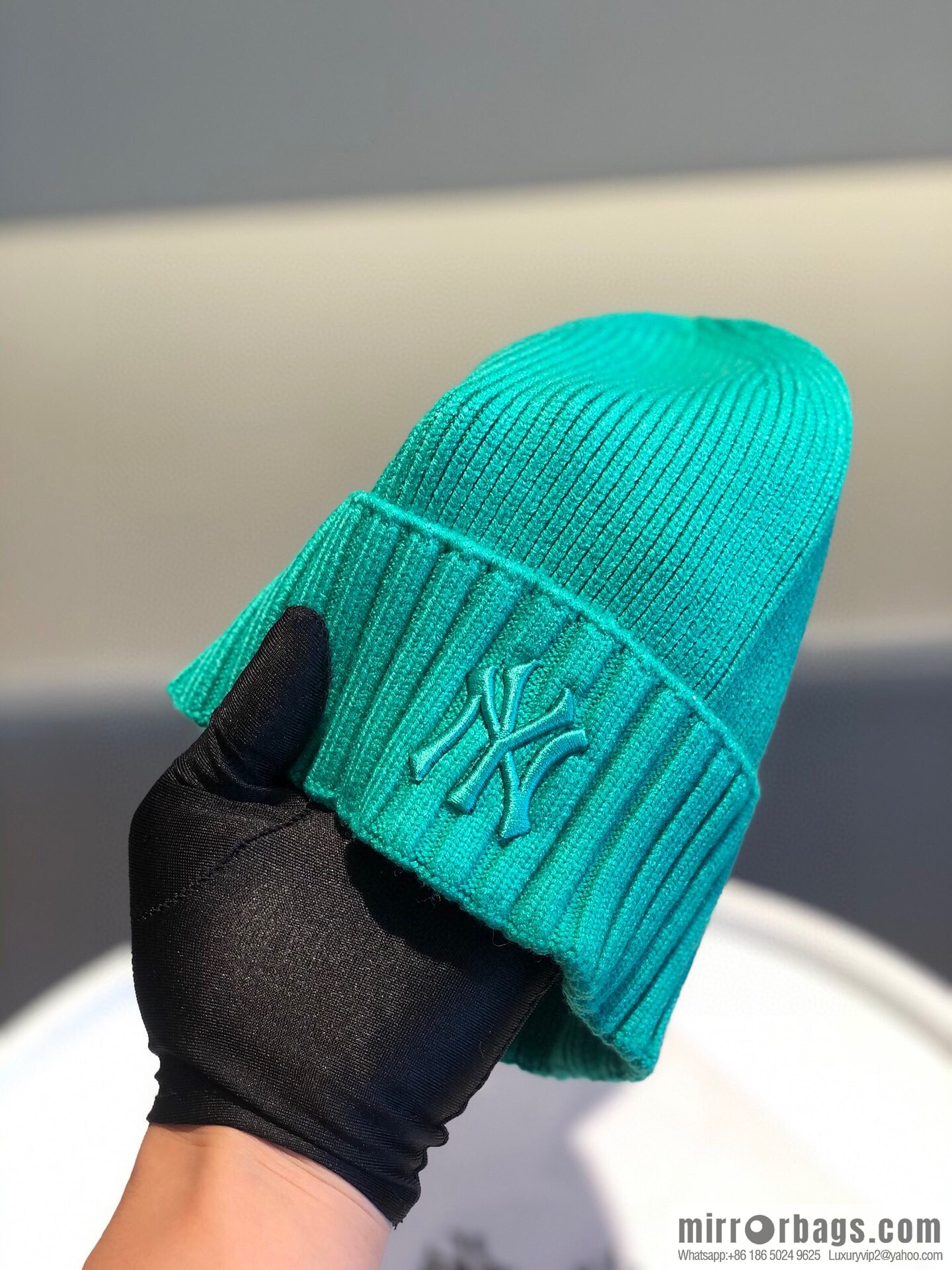 MLB-NY Plush thermal wool knitted hat