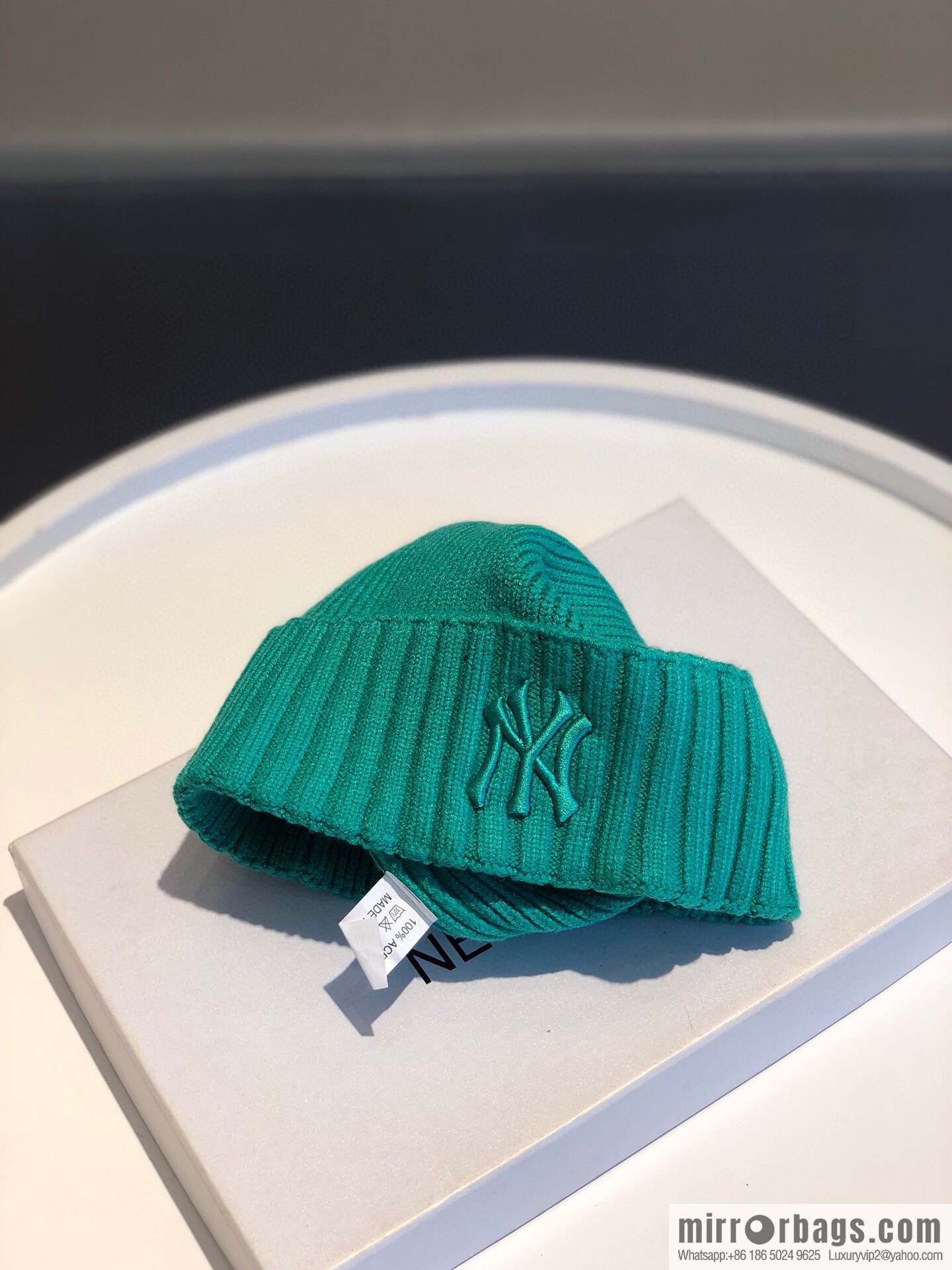 MLB-NY Plush thermal wool knitted hat