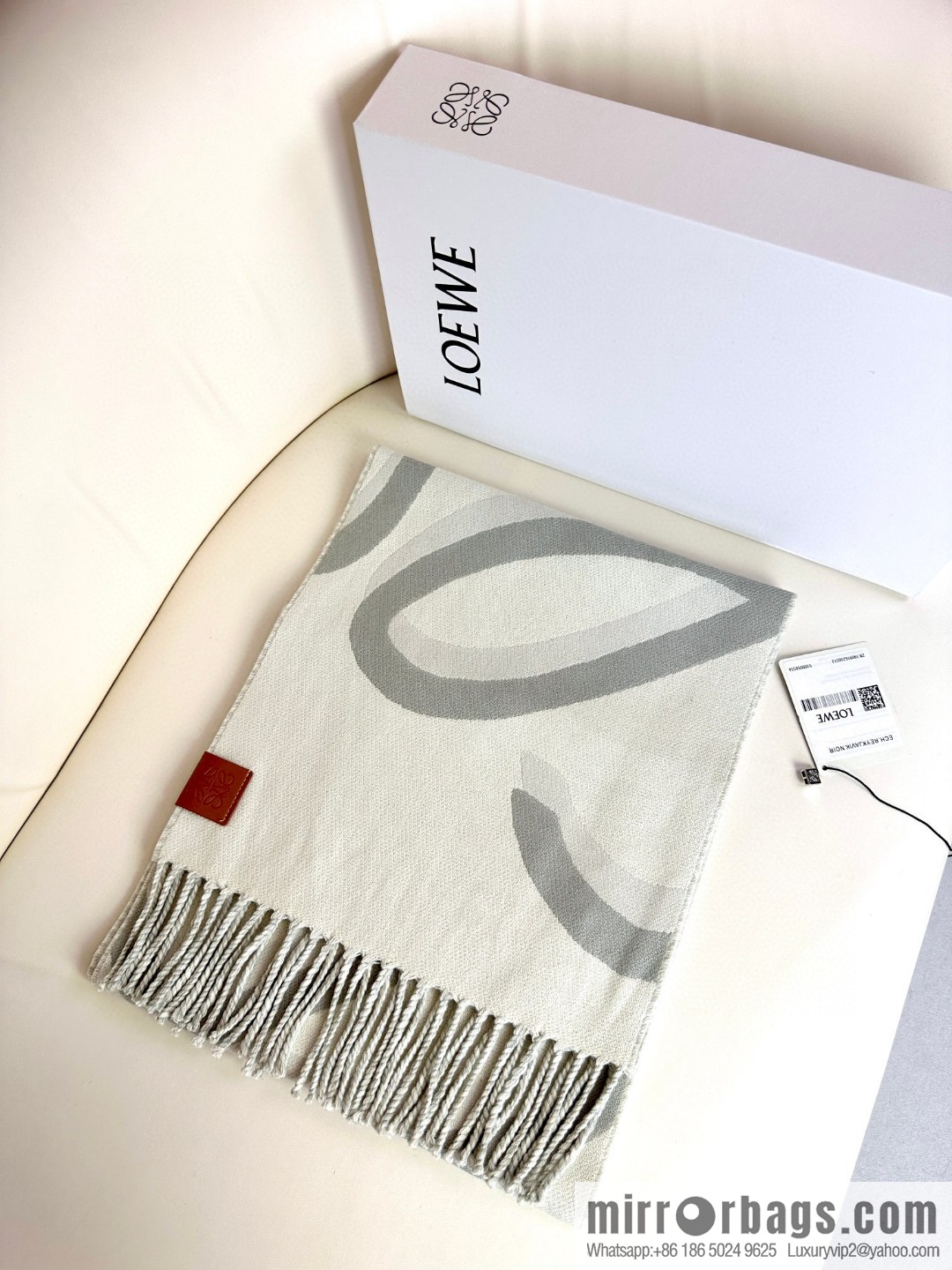 LOEWE cashmere fabric double-sided scarf