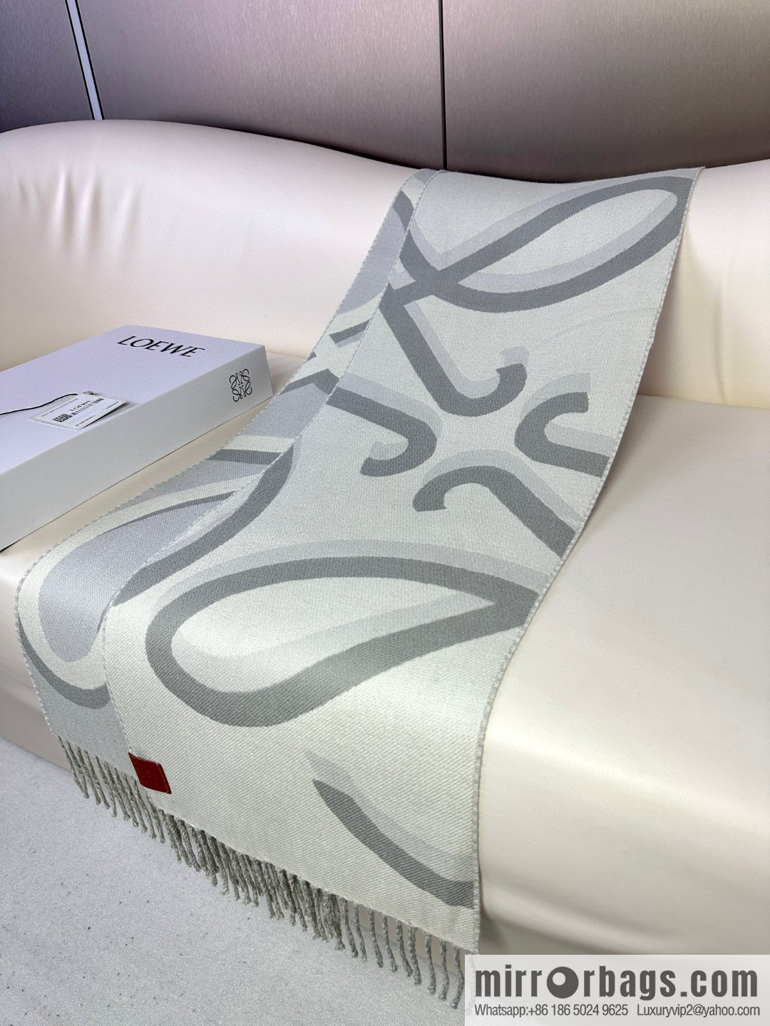 LOEWE cashmere fabric double-sided scarf